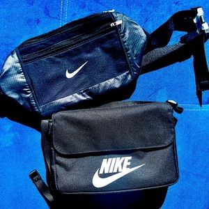 Black NIKE combo. Small Cross Over Purse & Fanny Pack